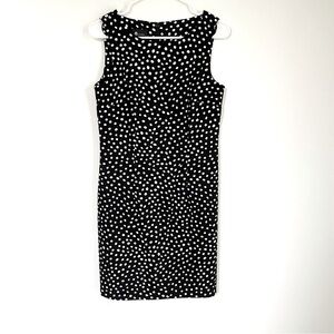 AB Studio black with white polka dots dress